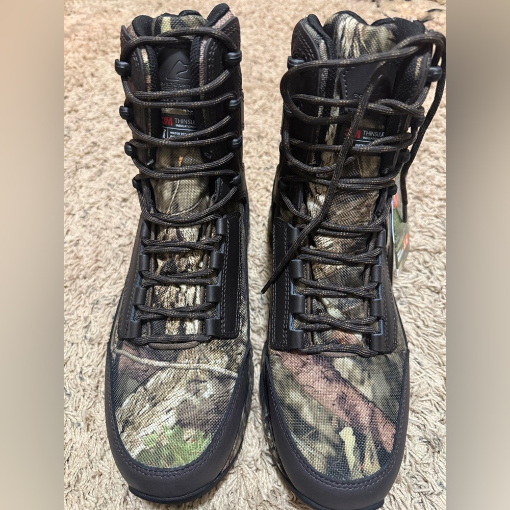Men's Ozark Trail Mossy 8IN Camo Hunting Boots Size: 10.5